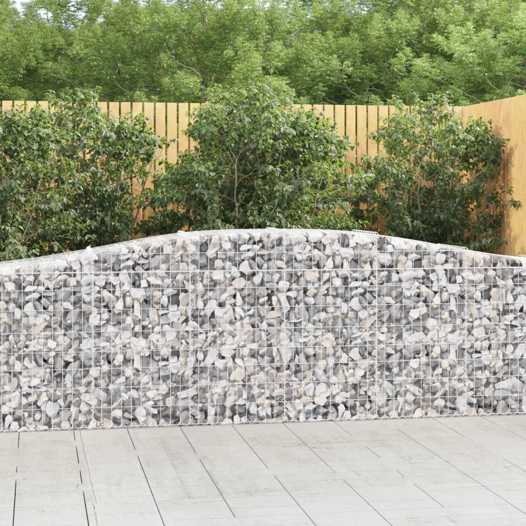 Cesti Gabbioni Ad Arco 15 Pz 400x50x80/100 Cm Ferro Zincato