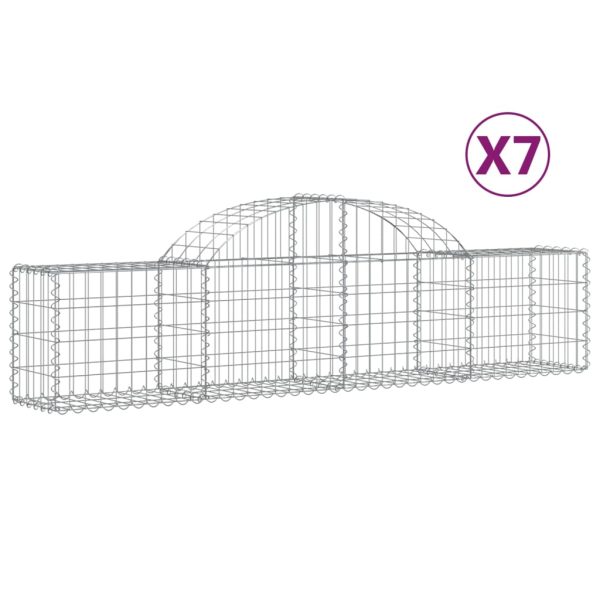 Cesti Gabbioni Ad Arco 7 Pz 200x30x40/60 Cm Ferro Zincato - Image 2