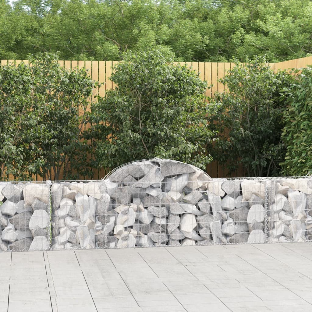 Cesti Gabbioni Ad Arco 6 Pz 200x30x60/80 Cm Ferro Zincato