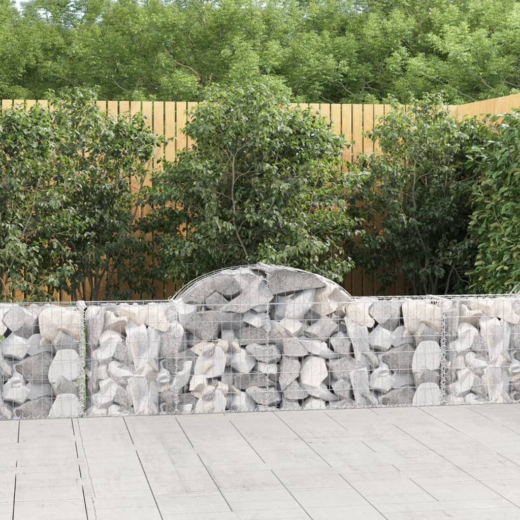Cesti Gabbioni Ad Arco 13 Pz 200x30x60/80 Cm Ferro Zincato