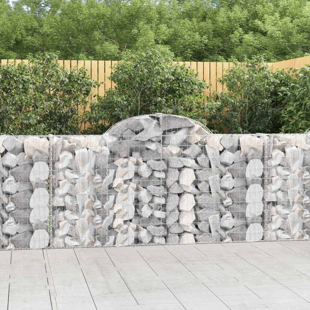 Cesti Gabbioni Ad Arco 10 Pz 200x30x100/120 Cm Ferro Zincato