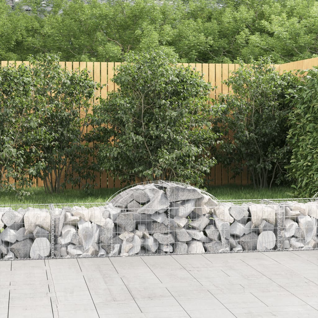 Cesti Gabbioni Ad Arco 4 Pz 200x50x40/60 Cm Ferro Zincato