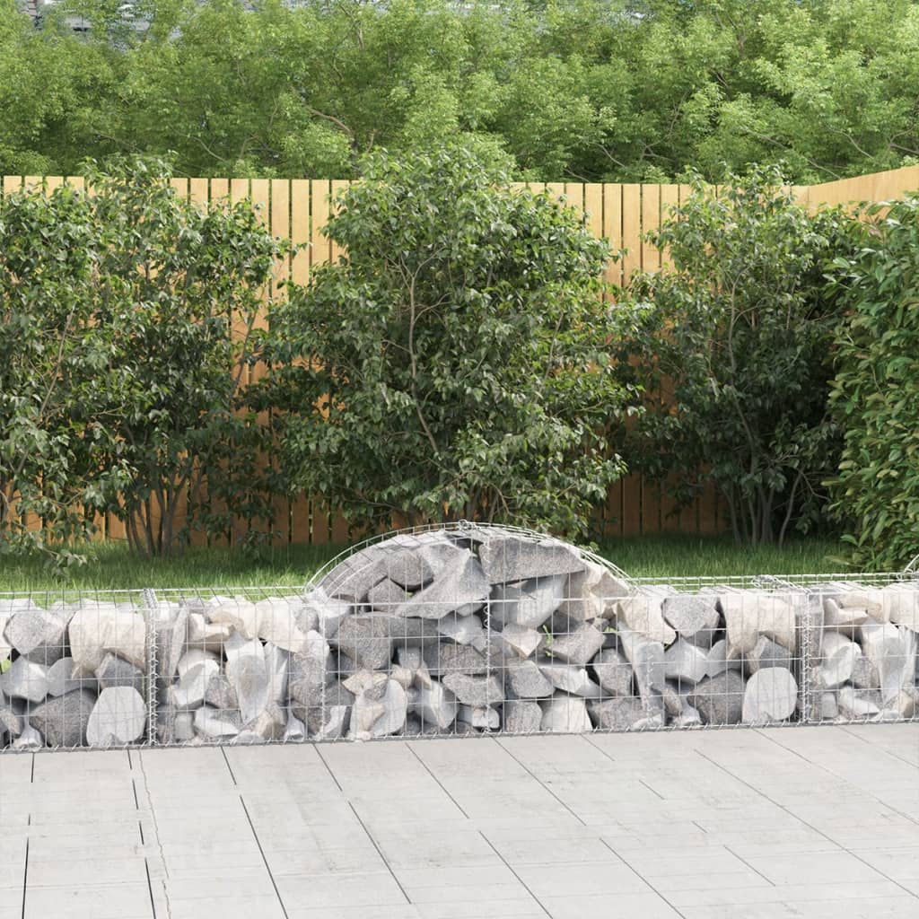 Cesti Gabbioni Ad Arco 9 Pz 200x50x40/60 Cm Ferro Zincato