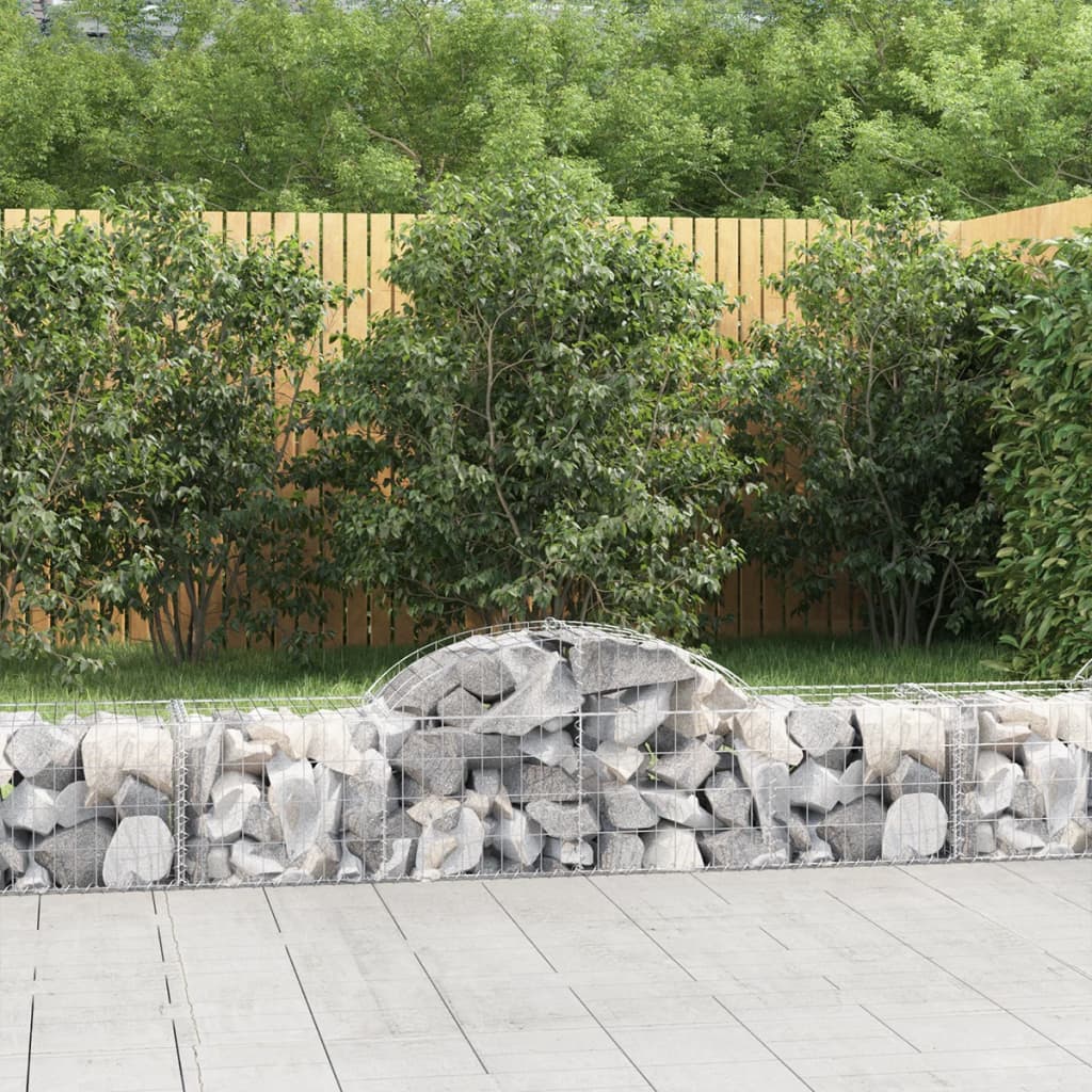 Cesti Gabbioni Ad Arco 14 Pz 200x50x40/60 Cm Ferro Zincato