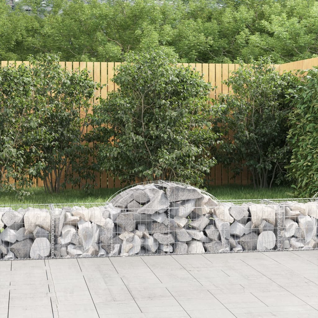 Cesti Gabbioni Ad Arco 15 Pz 200x50x40/60 Cm Ferro Zincato