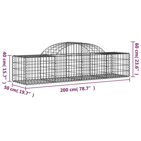 Cesti Gabbioni Ad Arco 15 Pz 200x50x40/60 Cm Ferro Zincato - Image 6