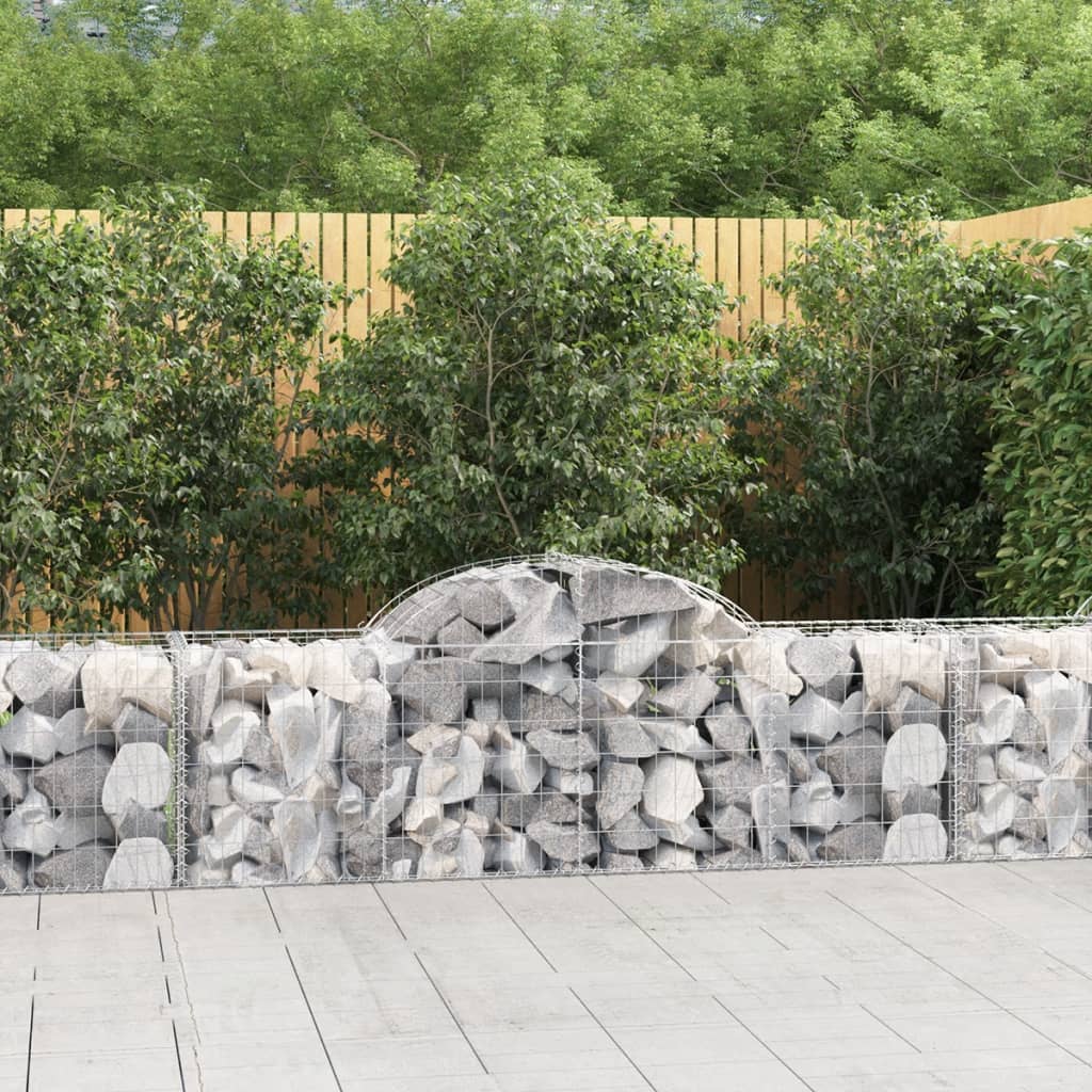 Cesti Gabbioni Ad Arco 10 Pz 200x50x60/80 Cm Ferro Zincato