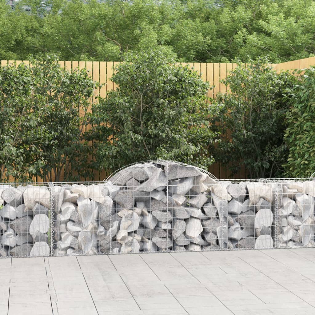Cesti Gabbioni Ad Arco 11 Pz 200x50x60/80 Cm Ferro Zincato