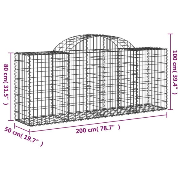 Cesti Gabbioni Ad Arco 15 Pz 200x50x80/100 Cm Ferro Zincato - Image 6