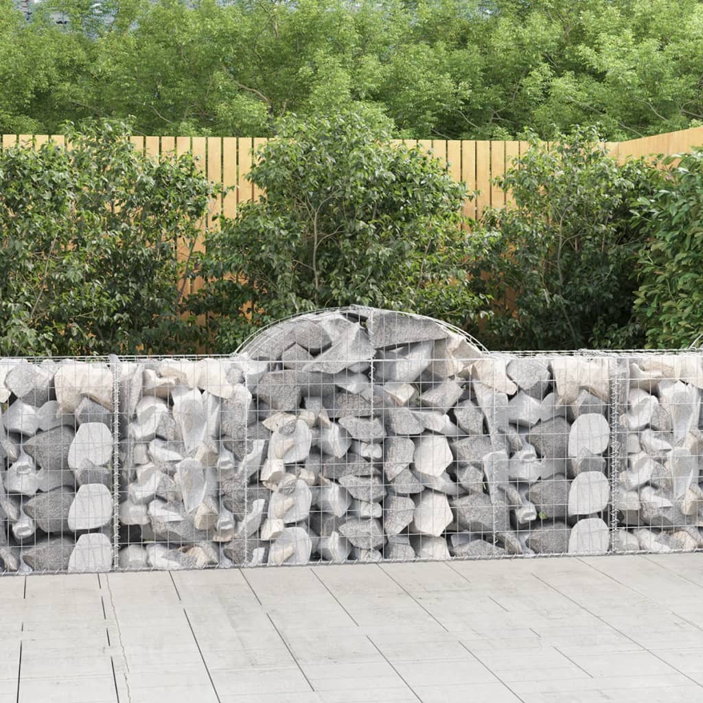 Cesti Gabbioni Ad Arco 25 Pz 200x50x80/100 Cm Ferro Zincato