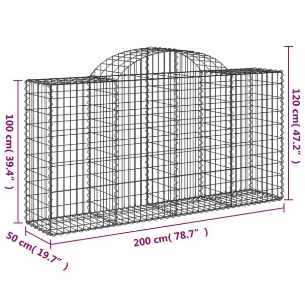 Cesti Gabbioni Ad Arco 3 Pz 200x50x100/120 Cm Ferro Zincato - Image 6
