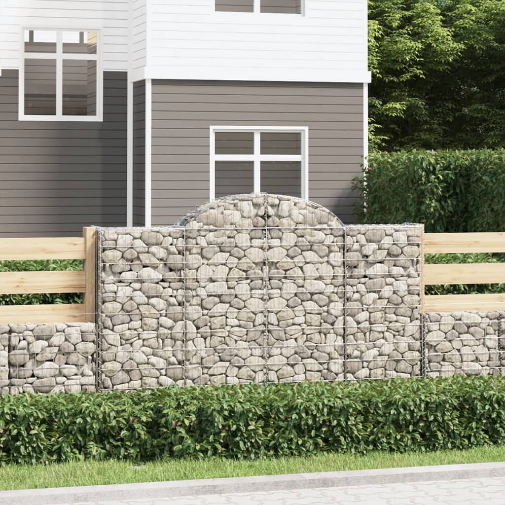 Cesti Gabbioni Ad Arco 2 Pz 200x50x120/140 Cm Ferro Zincato