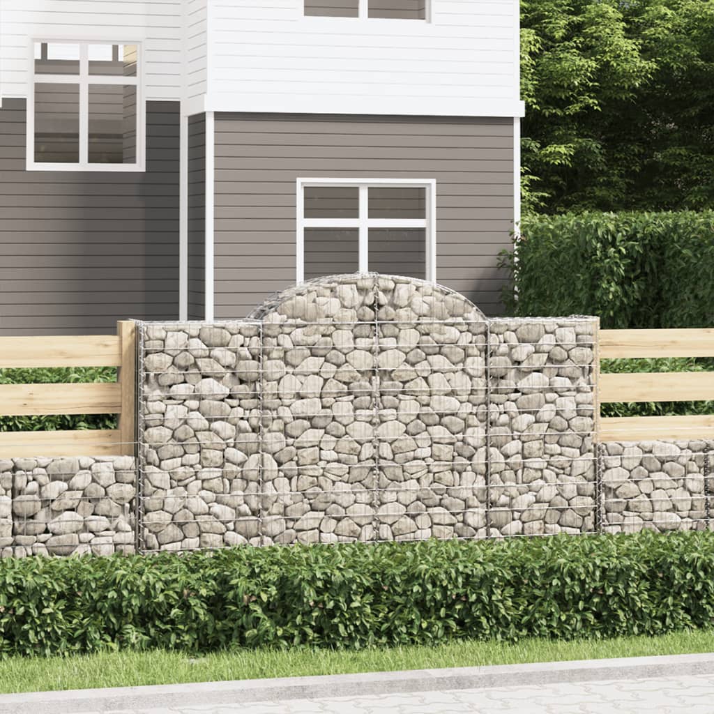 Cesti Gabbioni Ad Arco 10 Pz 200x50x120/140 Cm Ferro Zincato