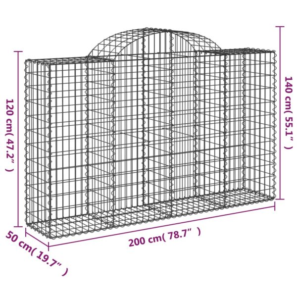 Cesti Gabbioni Ad Arco 15 Pz 200x50x120/140 Cm Ferro Zincato - Image 6