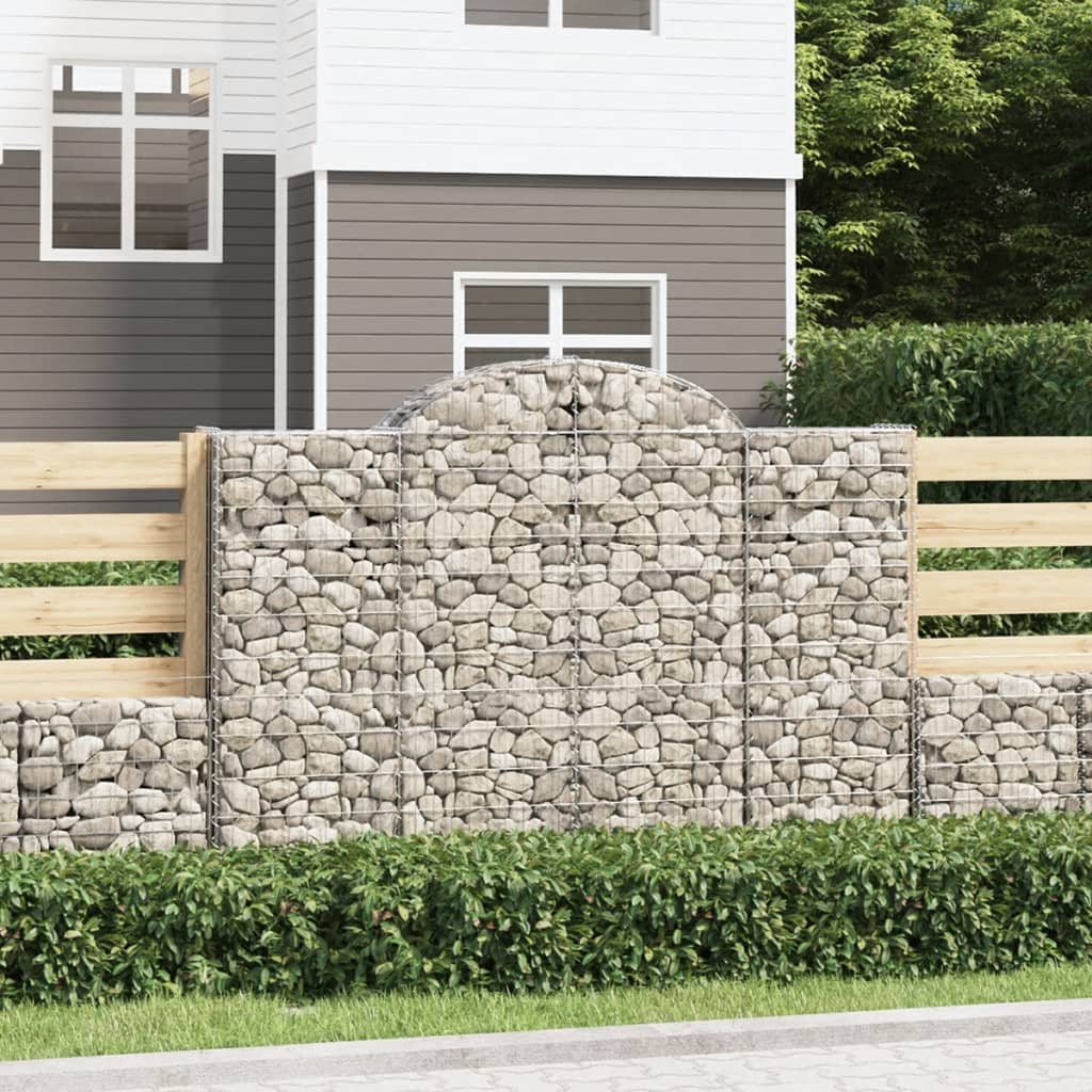 Cesti Gabbioni Ad Arco 10 Pz 200x50x140/160 Cm Ferro Zincato