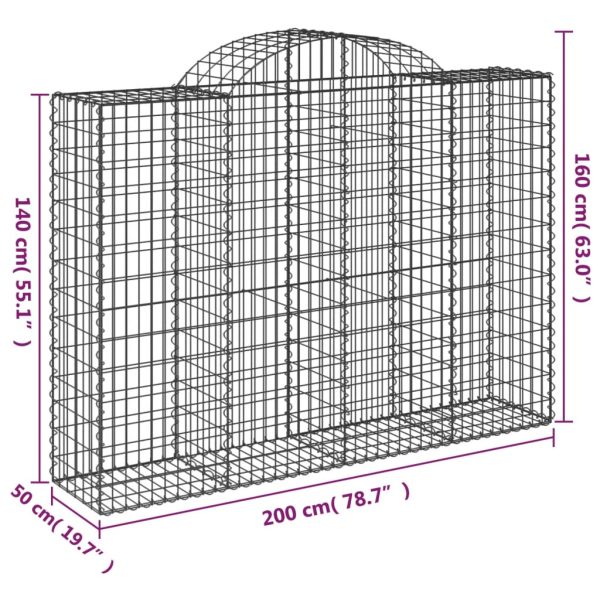 Cesti Gabbioni Ad Arco 10 Pz 200x50x140/160 Cm Ferro Zincato - Image 6