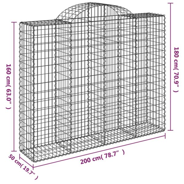 Cesti Gabbioni Ad Arco 2 Pz 200x50x160/180 Cm Ferro Zincato - Image 6