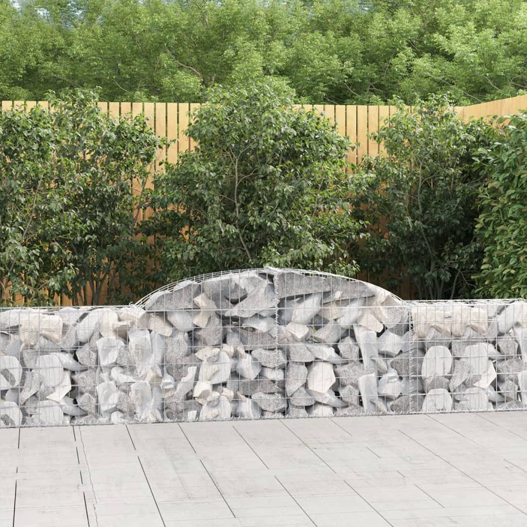 Cesti Gabbioni Ad Arco 2 Pz 300x30x60/80 Cm Ferro Zincato