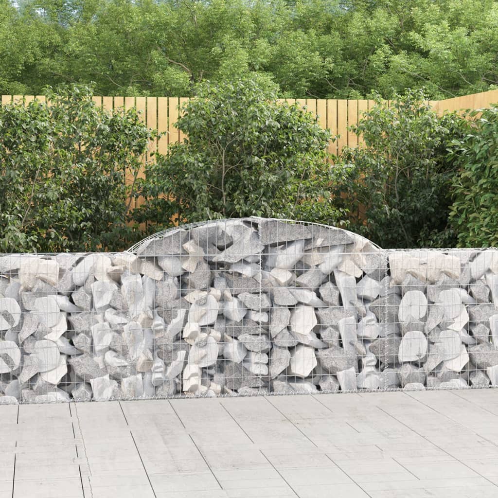Cesti Gabbioni Ad Arco 12 Pz 300x30x80/100 Cm Ferro Zincato