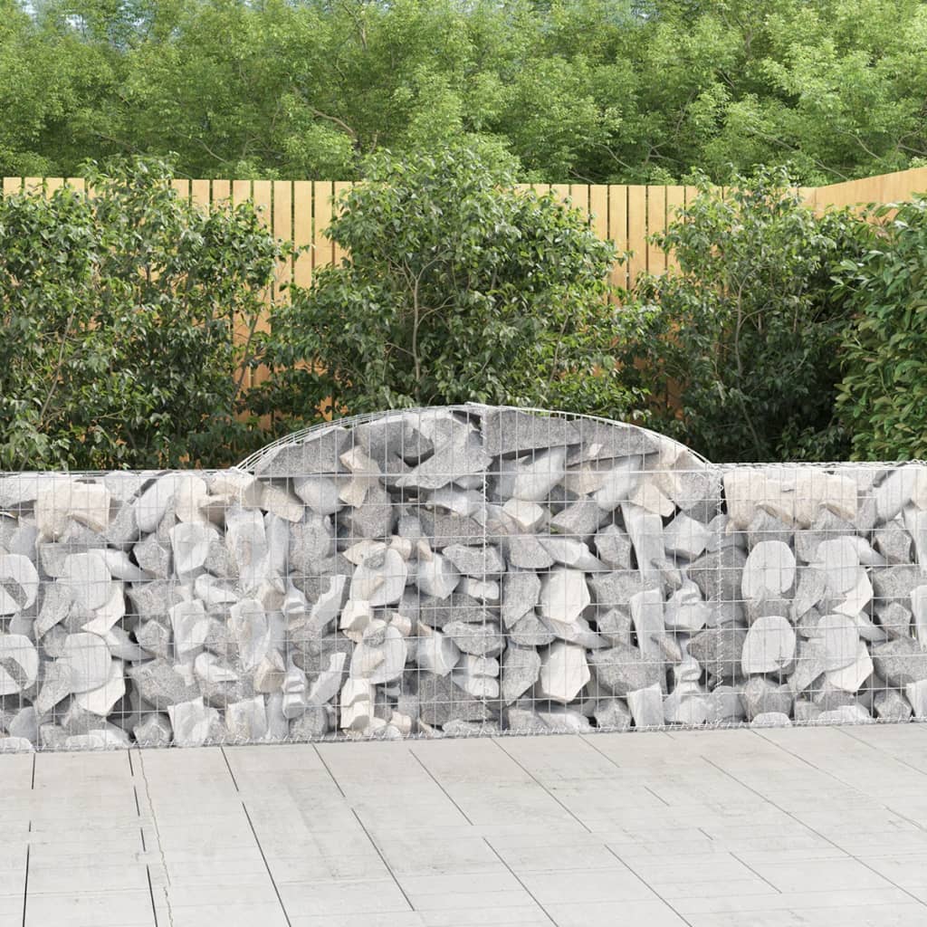 Cesti Gabbioni Ad Arco 15 Pz 300x30x80/100 Cm Ferro Zincato