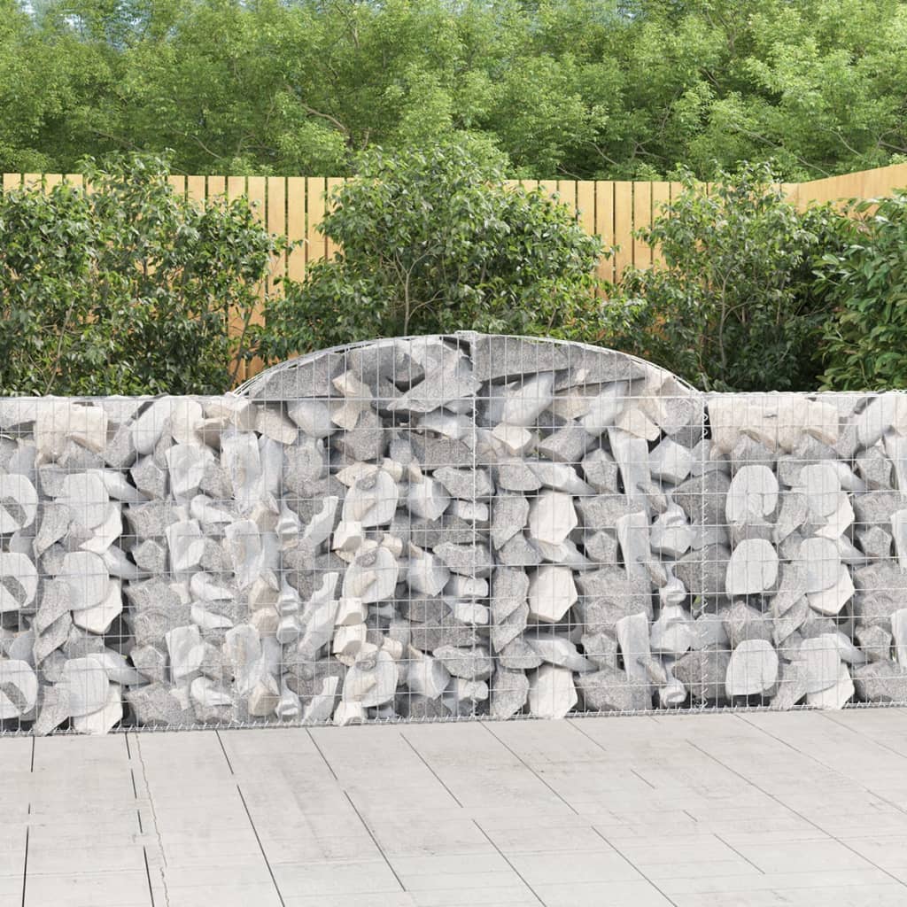 Cesti Gabbioni Ad Arco 6 Pz 300x30x100/120 Cm Ferro Zincato