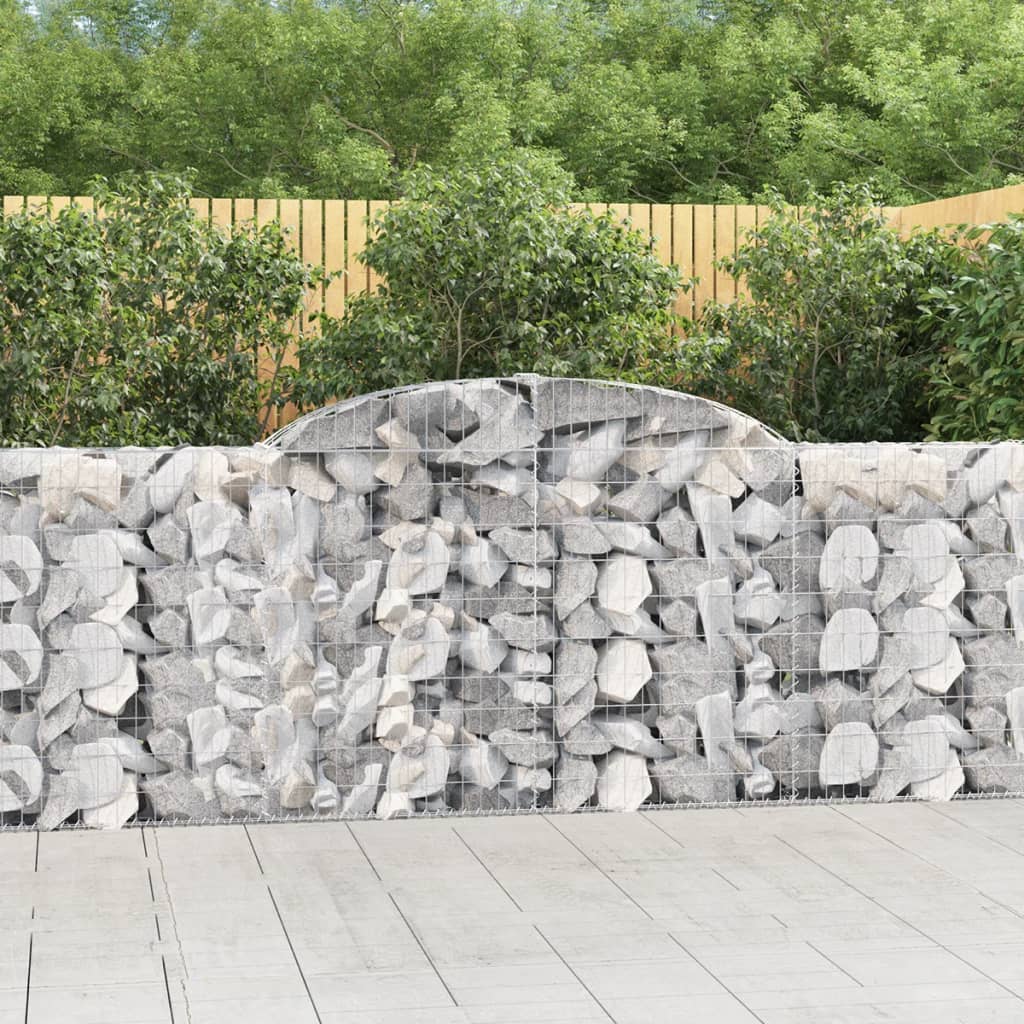 Cesti Gabbioni Ad Arco 15 Pz 300x30x100/120 Cm Ferro Zincato