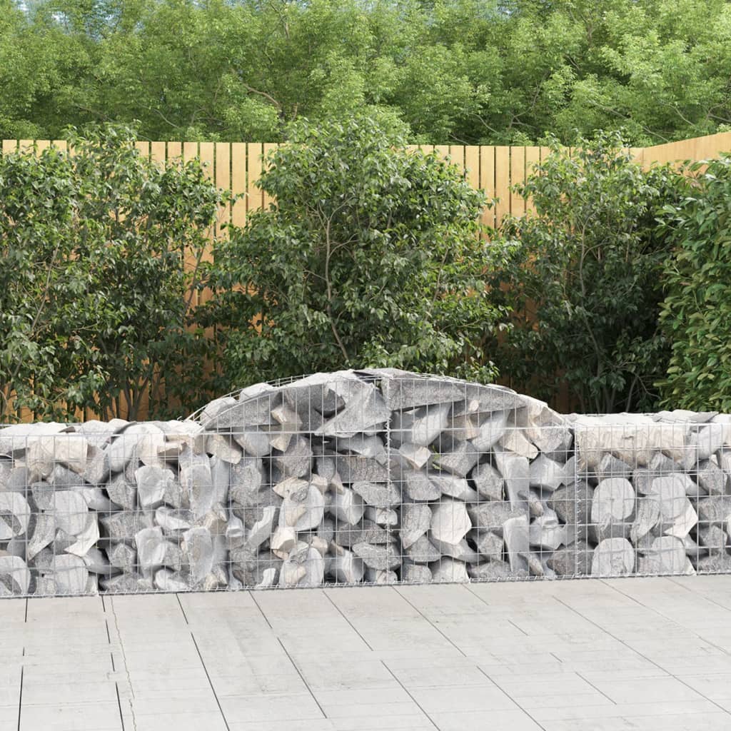 Cesti Gabbioni Ad Arco 2 Pz 300x50x60/80 Cm Ferro Zincato