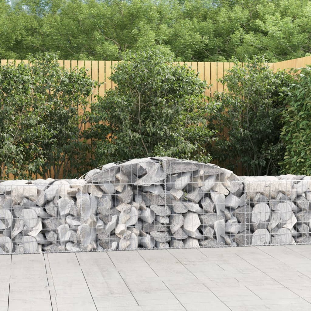Cesti Gabbioni Ad Arco 6 Pz 300x50x60/80 Cm Ferro Zincato