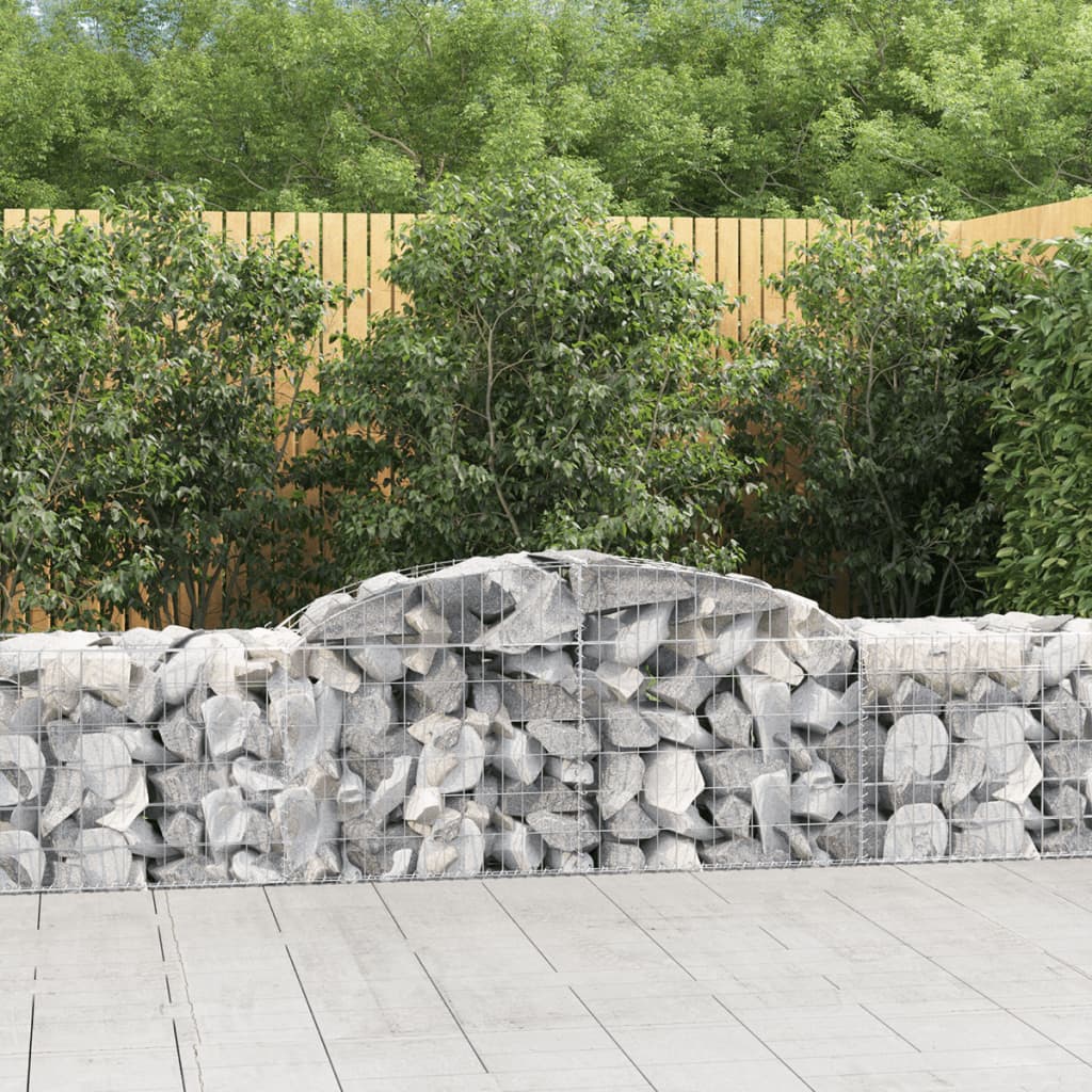 Cesti Gabbioni Ad Arco 12 Pz 300x50x60/80 Cm Ferro Zincato