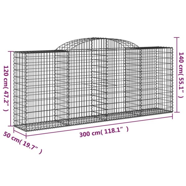 Cesti Gabbioni Ad Arco 6 Pz 300x50x120/140 Cm Ferro Zincato - Image 6