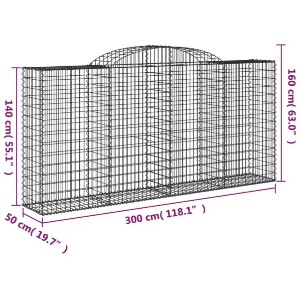Cesti Gabbioni Ad Arco 5 Pz 300x50x140/160 Cm Ferro Zincato - Image 6