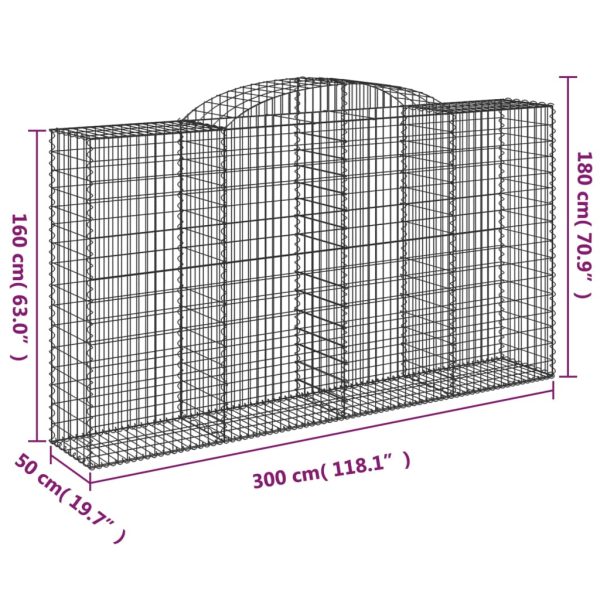 Cesti Gabbioni Ad Arco 3 Pz 300x50x160/180 Cm Ferro Zincato - Image 6