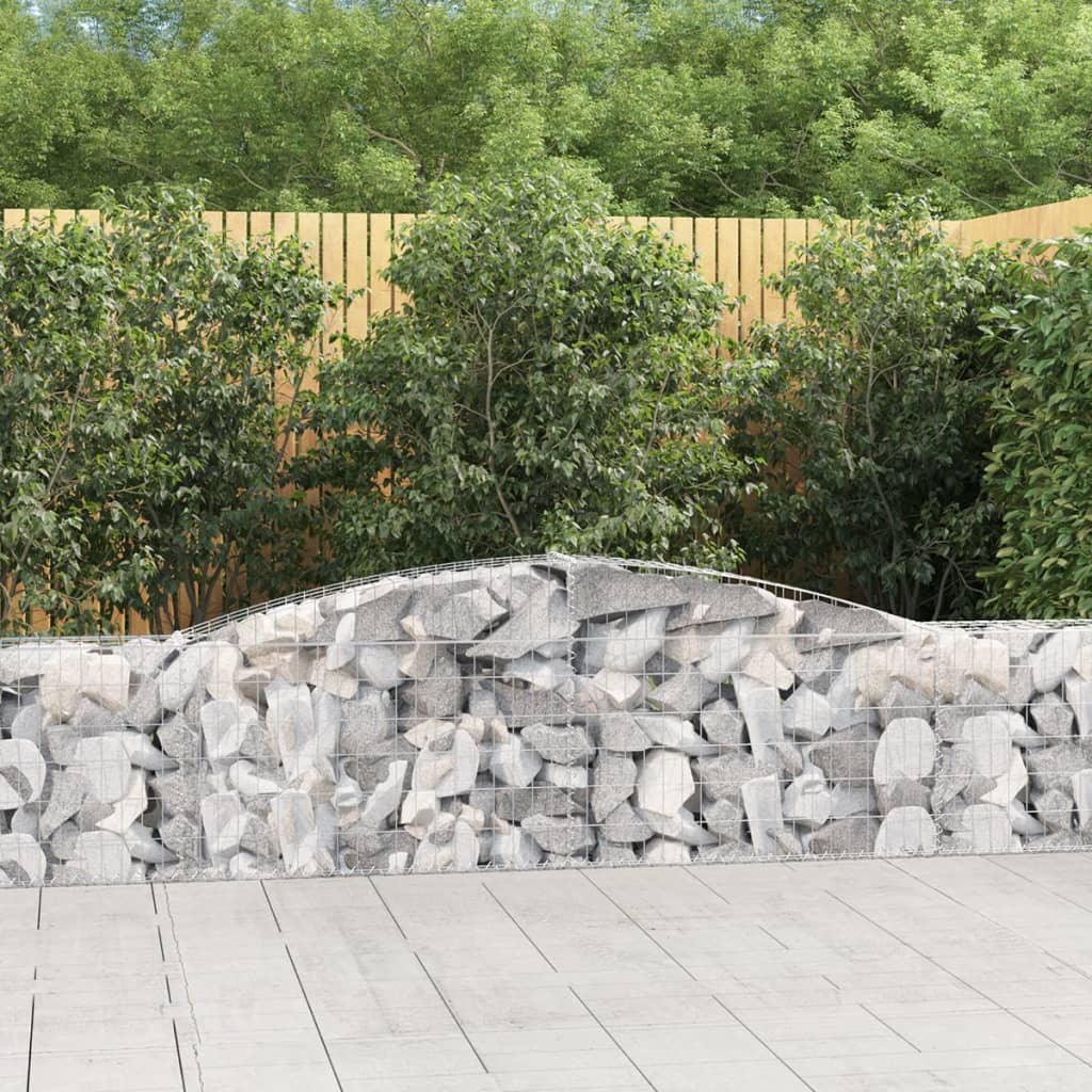 Cesti Gabbioni Ad Arco 2 Pz 400x30x60/80 Cm Ferro Zincato