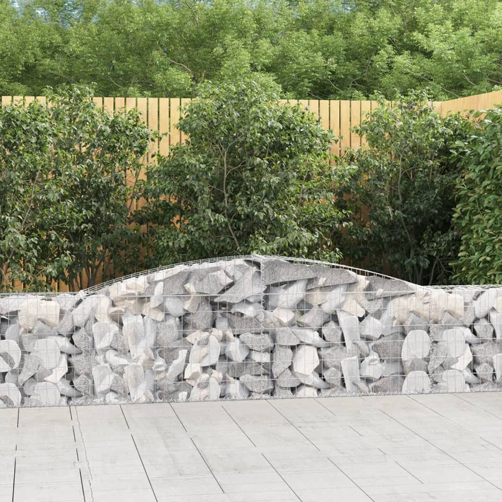 Cesti Gabbioni Ad Arco 6 Pz 400x30x60/80 Cm Ferro Zincato