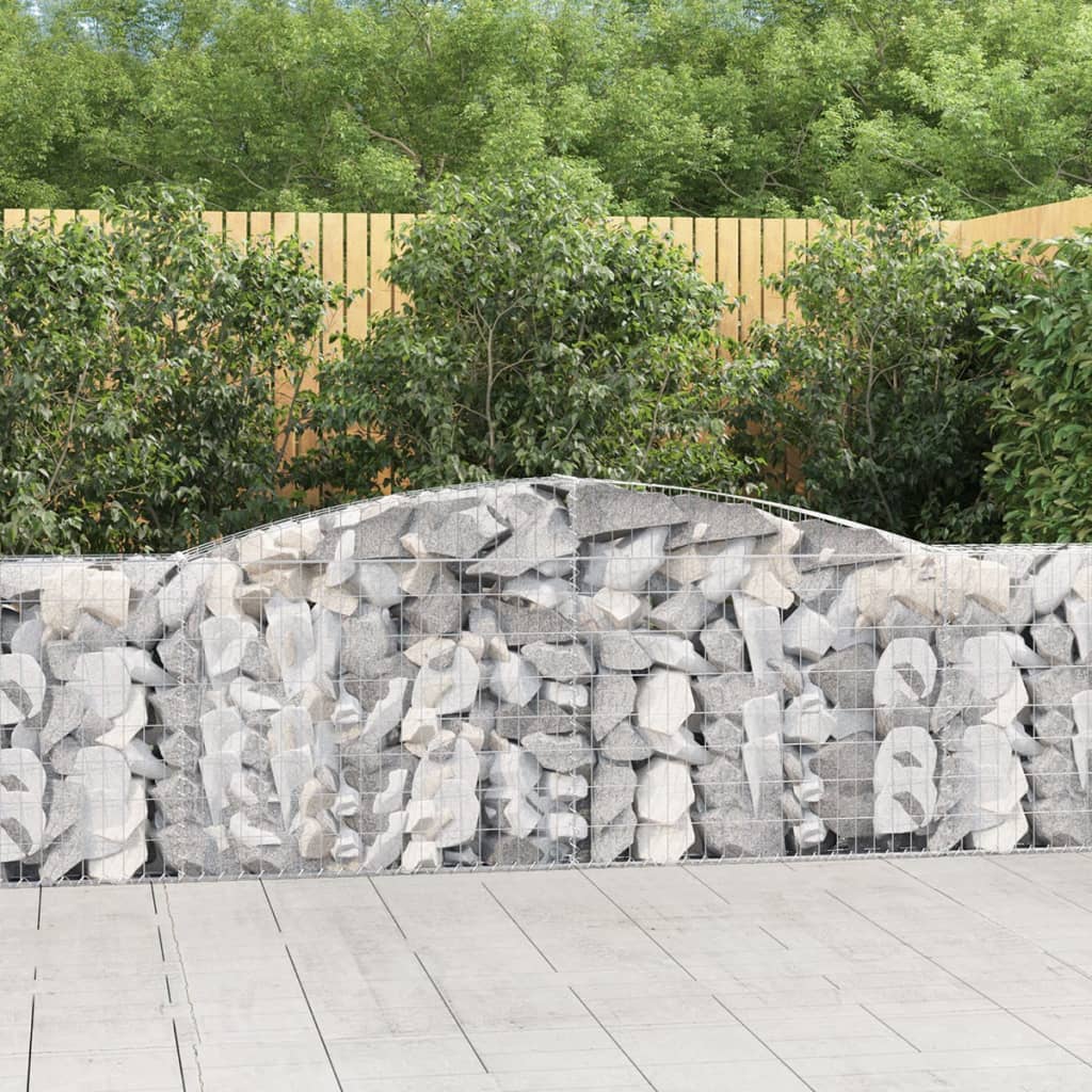 Cesti Gabbioni Ad Arco 15 Pz 400x30x80/100 Cm Ferro Zincato