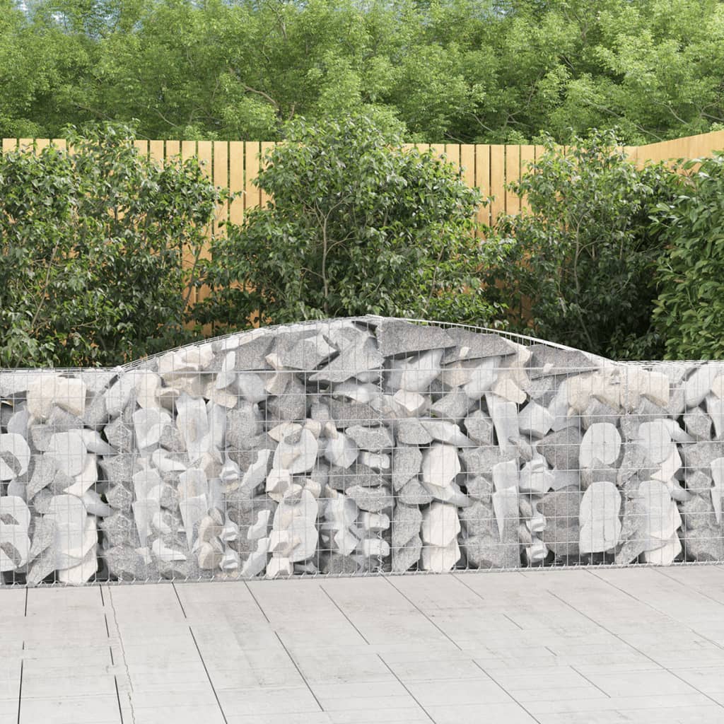 Cesti Gabbioni Ad Arco 9 Pz 400x30x100/120 Cm Ferro Zincato