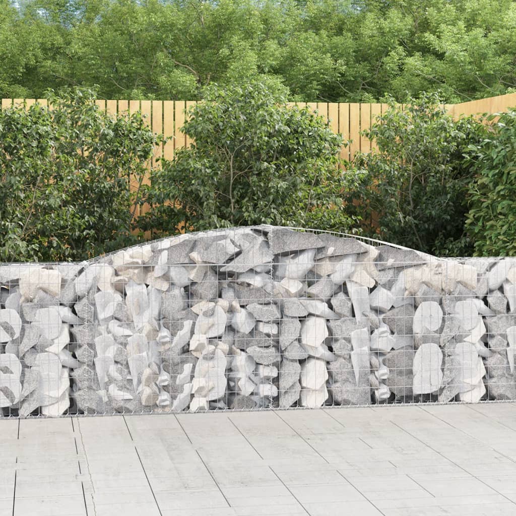 Cesti Gabbioni Ad Arco 10 Pz 400x30x100/120 Cm Ferro Zincato