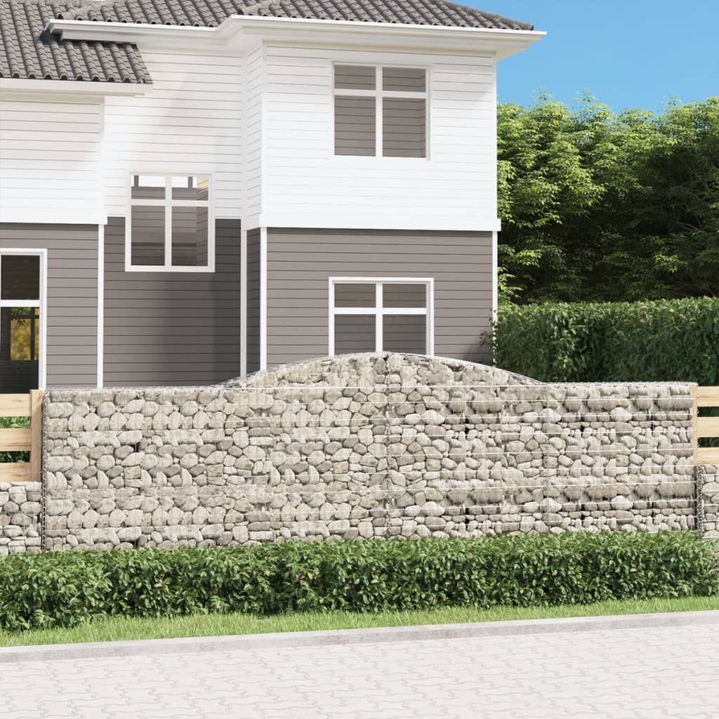 Cesti Gabbioni Ad Arco 2 Pz 400x30x120/140 Cm Ferro Zincato