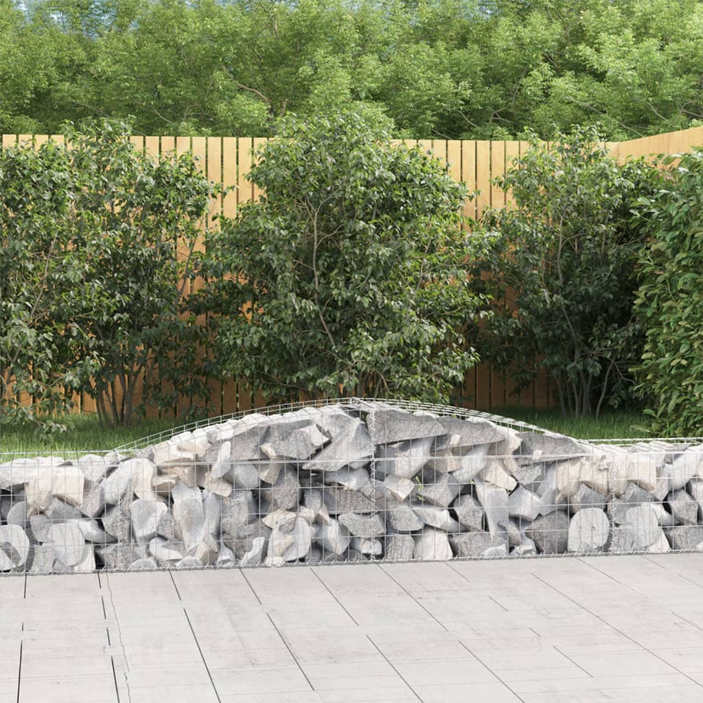 Cesti Gabbioni Ad Arco 2 Pz 400x50x40/60 Cm Ferro Zincato