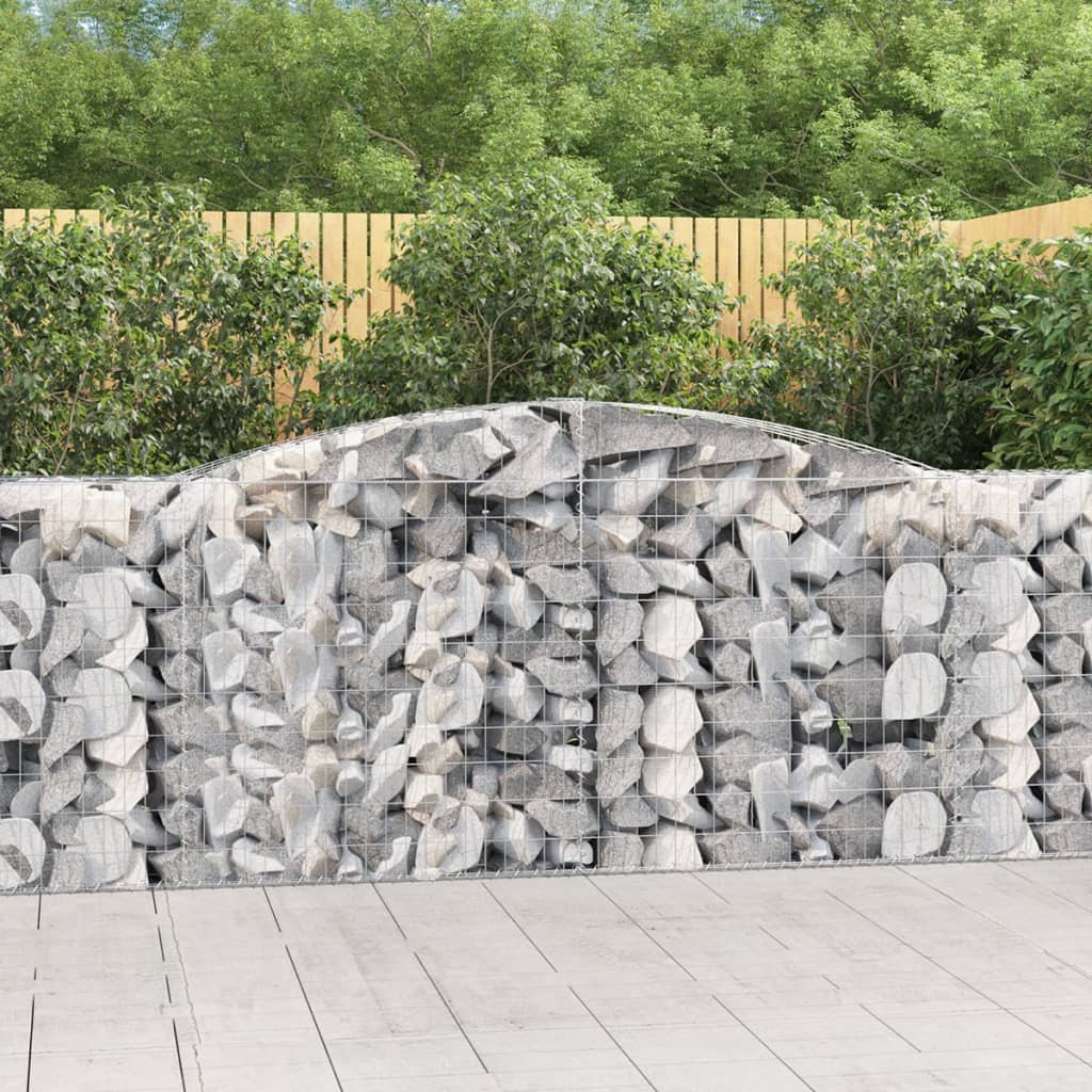 Cesti Gabbioni Ad Arco 9 Pz 400x50x100/120 Cm Ferro Zincato