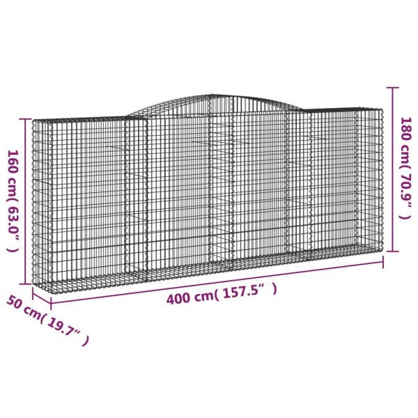 Cesti Gabbioni Ad Arco 2 Pz 400x50x160/180 Cm Ferro Zincato - Image 6