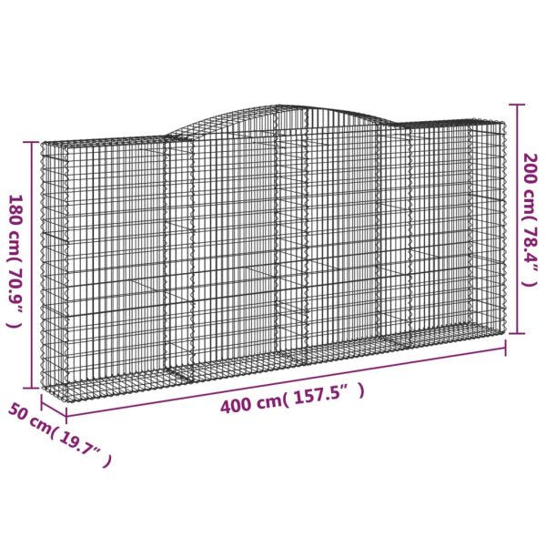 Cesti Gabbioni Ad Arco 2 Pz 400x50x180/200 Cm Ferro Zincato - Image 6