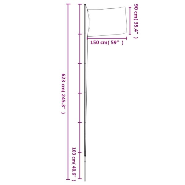 Asta E Bandiera Polonia 6,23 M Alluminio - Image 6