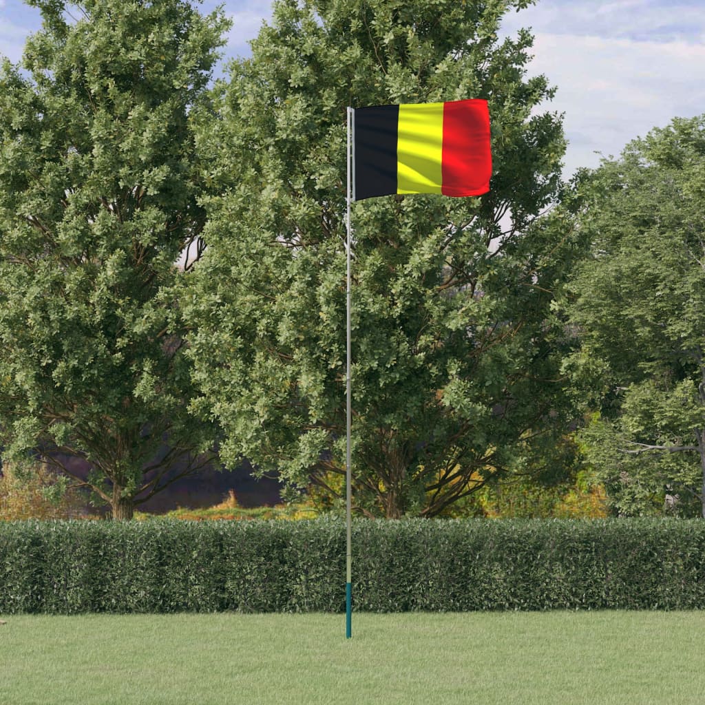 Asta E Bandiera Belgio 5,55 M Alluminio