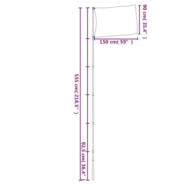 Asta E Bandiera Svezia 5,55 M Alluminio - Image 6