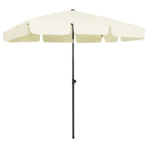 Ombrellone Da Spiaggia Giallo Sabbia 200x125 cm
