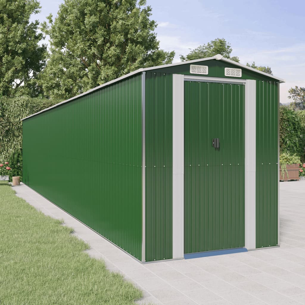 Capanno Da Giardino Verde 192x1021x223 Cm Acciaio Zincato