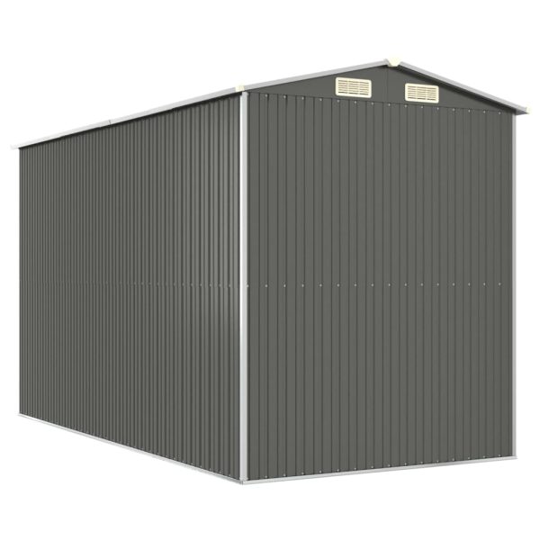 Capanno Da Giardino Grigio Chiaro 192x357x223cm Acciaio Zincato - Image 6
