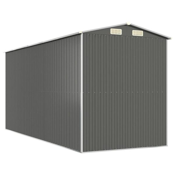Capanno Da Giardino Grigio Chiaro 192x440x223cm Acciaio Zincato - Image 6