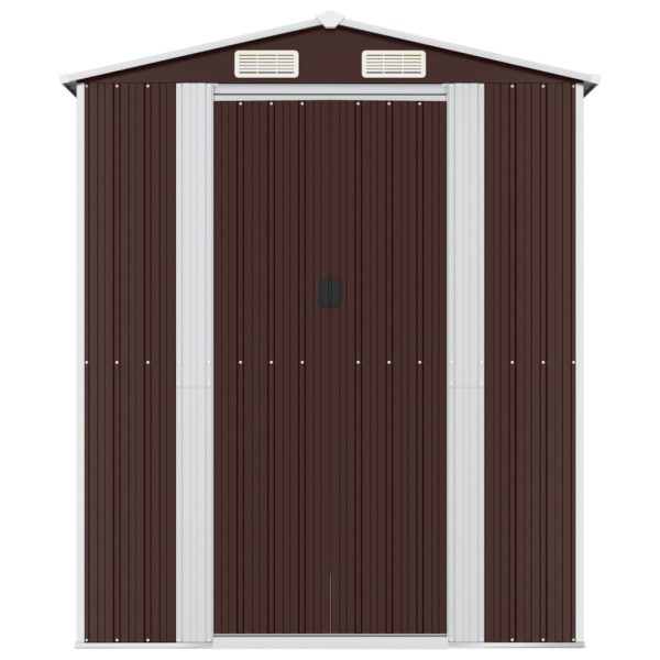 Capanno Da Giardino Marrone Scuro 192x274x223cm Acciaio Zincato - Image 3